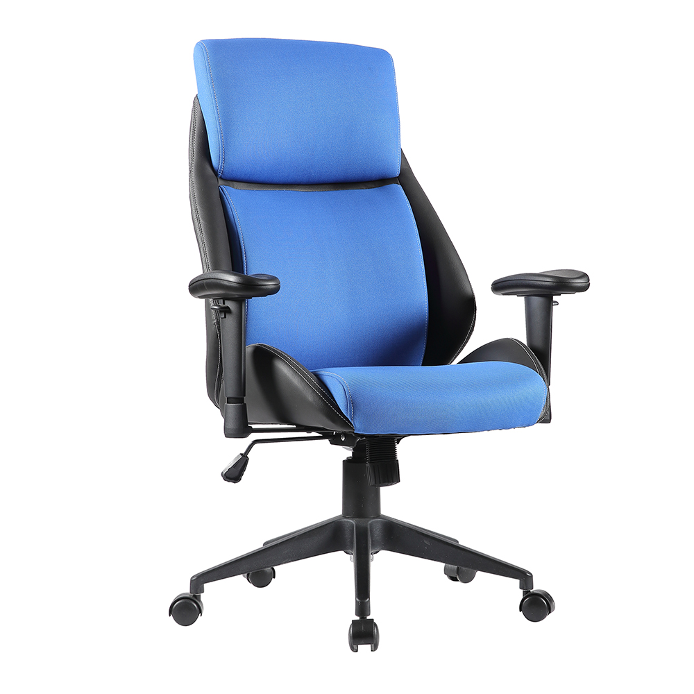 XL-3340 Drehbarer Bürostuhl in Blau und Schwarz mit einzigartigem Design