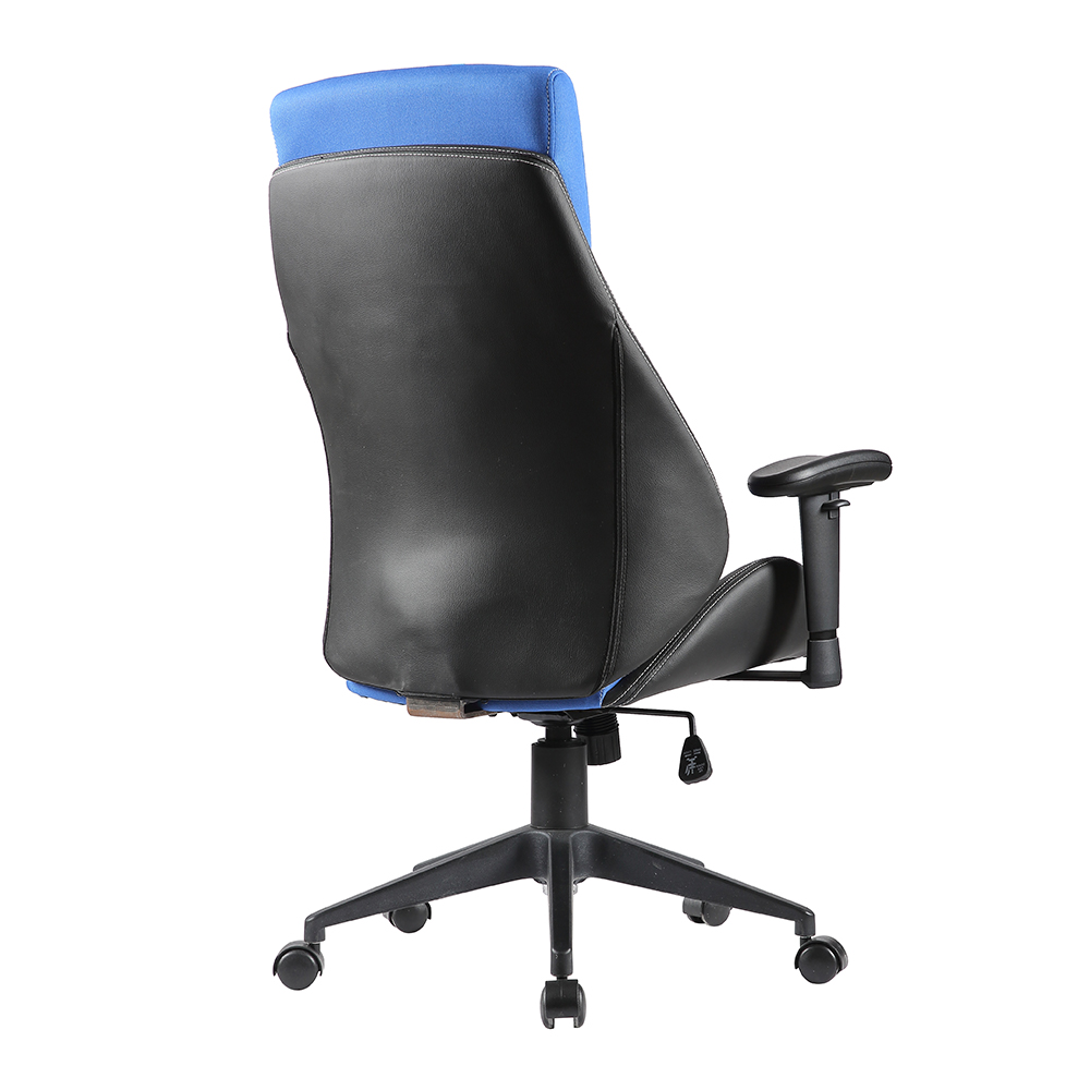 XL-3340 Drehbarer Bürostuhl in Blau und Schwarz mit einzigartigem Design